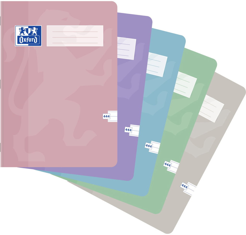 OXFORD Pastel A4 444, vonalas, 40 lapos, véletlenszerű szín (1 db)