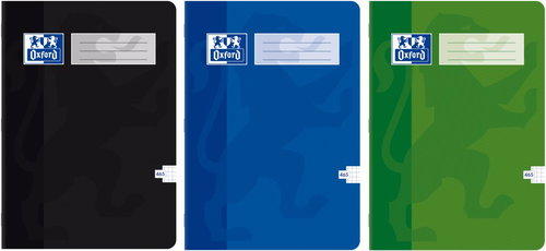 OXFORD 465 kariert - 3er-Set (schwarz, blau, grün) - Heft - Hauptbild