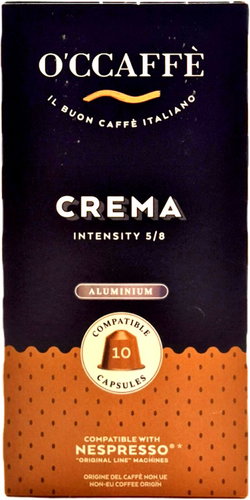 O'Ccaffé Crema aluminium 10 portions - compatible with Nespresso® machines - Kávové kapsle - Main image