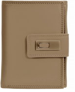 Old River women's leather wallet beige - Wallet