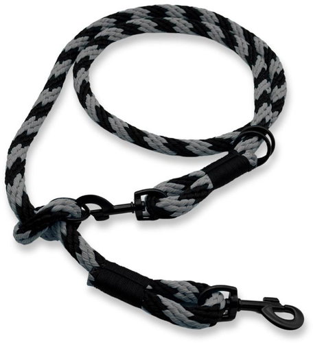 PafDog Switchable adjustable leash 18 mm, 2 m, grey-black - Leash - Main image