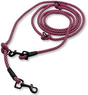 PafDog Switchable adjustable leash 8 mm, pink-black 1,5 m - Leash