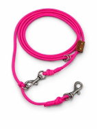 PafDog Přepínací nastavitelné vodítko Adventure 4 mm, 10 metrů, neonově růžové extra pevné - Leash