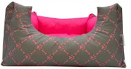 Dog bed Foot Pink 60cm × 50cm with cushion - Pet Bed