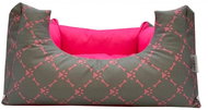 Dog bed Foot Pink 100cm × 80cm with cushion - Pet Bed