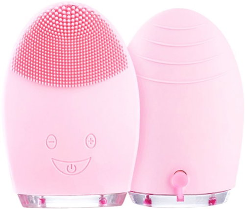 Palsar7 Round electric massage brush for cleansing the skin, light pink - Cosmetic device - Main image