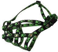 Palkar Nylon muzzle for Pug size 1 black - green - Dog Muzzle