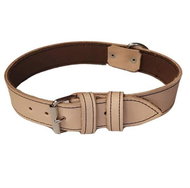 Palkar Leather collar for dogs 55 cm × 30 mm natural - Dog Collar
