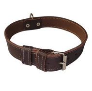 Palkar Obojek z kůže hlazenice pro psy 65 cm × 30 mm hnědý - Obojek pro psy