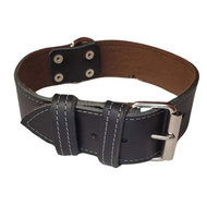 Palkar Leather collar for dogs 65 cm × 40 mm black - Dog Collar