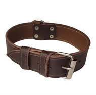 Palkar Collar made of leather for dogs brown - Dog Collar
