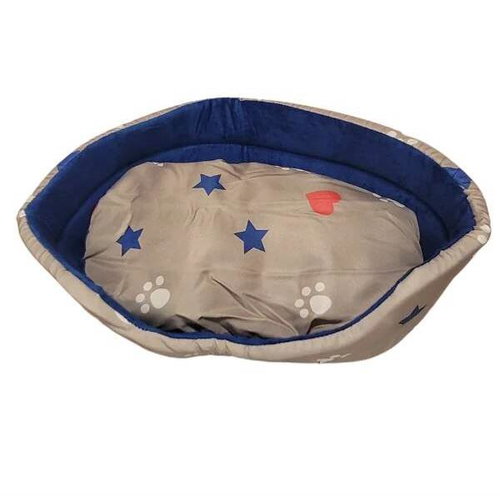 Palkar oval dog bed, grey blue - 60 cm × 40 cm - Pet Bed - Main image