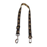 Palkar car seat belt for large dogs 65 cm × 25 mm, brown with paws - Dog Seat Belt