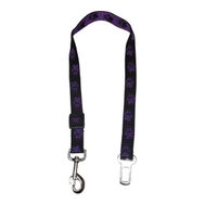 Palkar car seat belt for large dogs 65 cm × 25 mm, black and purple with paws - Dog Seat Belt
