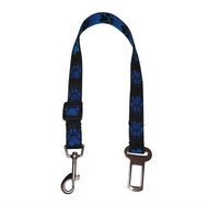 Palkar car seat belt for medium-sized dogs 55 cm × 20 mm, black and blue with paws - Dog Seat Belt