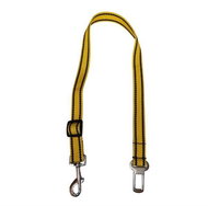 Palkar car seat belt for large dogs 65 cm × 25 mm, yellow with straps - Dog Seat Belt