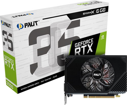 PALIT GeForce RTX 3050 StormX 6GB GDDR6 - Videókártya - Fő fotó