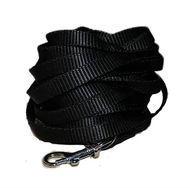 Palkar vodítko stopovací z popruhu pro psy 15 m × 10 mm černé - Vodítko