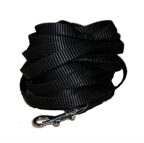 Palkar tracking leash made of strap for dogs 15 m × 10 mm black - Leash - Main image