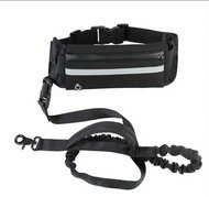 Palkar Berry set jogging leash with shock absorber, black - Leash