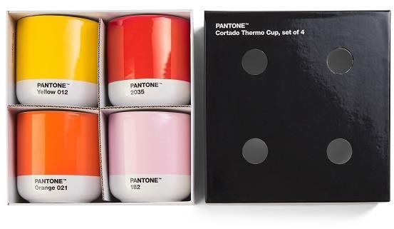 PANTONE Mug Cortado Set Orange Red Yellow Pink Thermal Mug