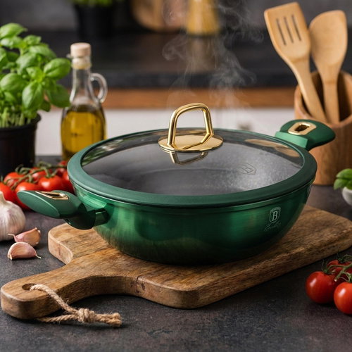 BERLINGERHAUS Deep pan with titanium surface 28 cm Emerald Collection - Pan - Main image