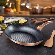 BERLINGERHAUS Fish and steak pan with marble surface 35 cm Rosegold Metallic Line - Pan