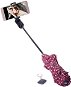 Papaler burgundy umbrella with dots - Selfie Stick