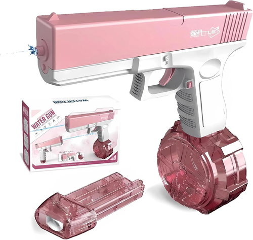 BATTLE Electric water pistol - Glock, 2 magazines, pink - Water Gun - Main image