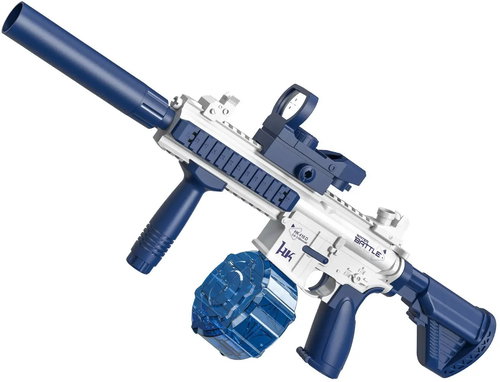 BATTLE Electric water pistol - M416, 2 magazines, blue - Water Gun - Main image