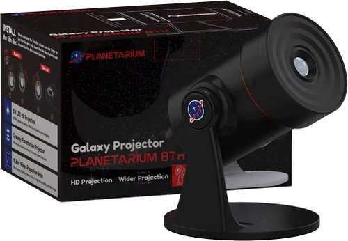 Bolong Meteor 8th gen galaxy projector, 10 cassettes 4K, night light, black - Light Projector - Main image