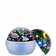 Tesoyzii Dinosaur night lamp with projector, blue - Light Projector
