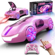 AEROQUEST RC stunt car with gesture control, light effects and smoke pink - Remote Control Car