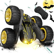 Tecnock RC Stunt Car with 360° turns and LED lights yellow - Remote Control Car