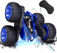 Tecnock RC Stunt Car with 360° turns and LED lights blue - Remote Control Car