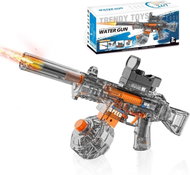 BATTLE Electric water pistol UMP45 - light effects, range 8-10 m, 350 ml magazine, grey - Water Gun