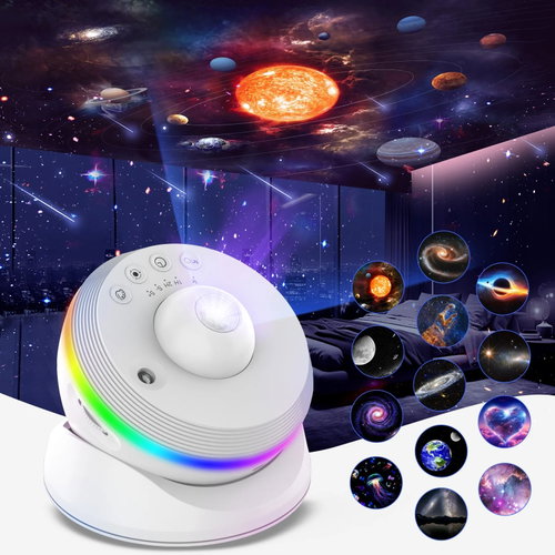 Bolong 6th Generation Galaxy Projector with Meteorite Function - 13 Cartridges 4K, 360° Adjustable A - Light Projector - Main image