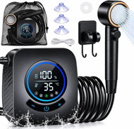 Fapiere Přenosná kempingová sprcha – 8000 mAh, LED displej, nastavitelný tlak vody - Camping Shower