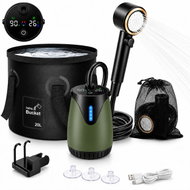 Fapiere Přenosná kempingová sprcha BHT-25L s kbelíkem, zelená - Camping Shower