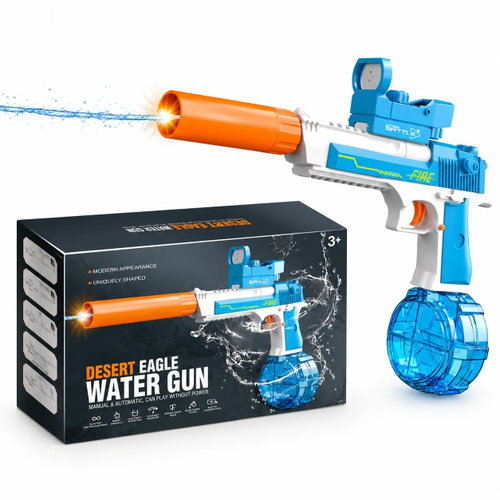 Battle Electric Water Pistol Desert Eagle, 425ml, Blue - Water Gun - Main image