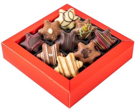 Christmas pralines - stars 9pcs - Chocolate Pralines - Main image
