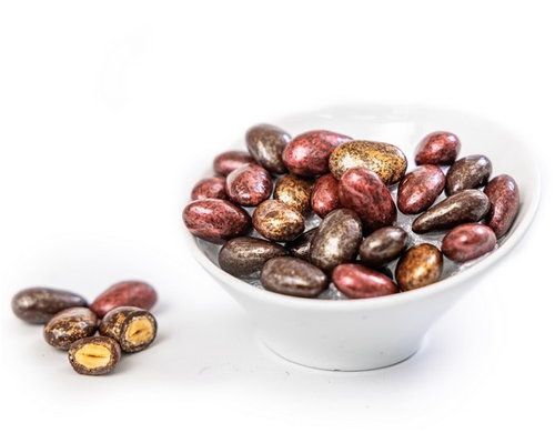 Roasted almonds in dark chocolate glossy - Nuts - Main image