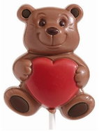 Teddy bear with heart - milk chocolate - Chocolate