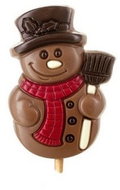 Christmas lollipop - Snowman - milk chocolate - Chocolate