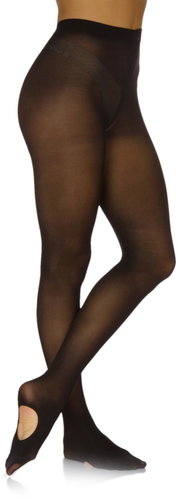 Papillon Punčochové kalhoty s otevřenou patou mikrovlákno, černé, M - Stockings - Main image