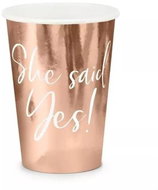 PARTYDECO Cups She said yes, rosegold, 220 ml, 6 pcs - Drinking Cup