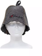 EVEI Klobouk do sauny vlněný – šedý s výšivkou „I love Slovakia“ - Sauna Hat