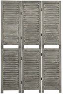 vidaXL 3-piece Screen 106, 5 × 166 cm solid wood, grey 338574 - Room Divider