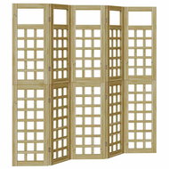 vidaXL Privacy apron 200 × 180 cm brown, 5 pcs 3385876 - Room Divider
