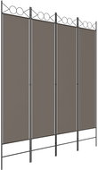 vidaXL Folding screen 160 × 200 cm textile, anthracite, 4-piece 350152 - Room Divider